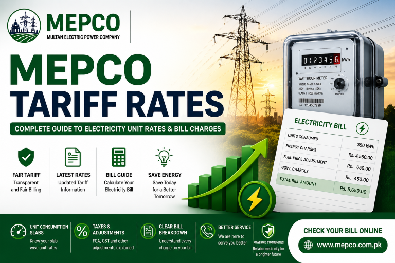 MEPCO Tariff Rates